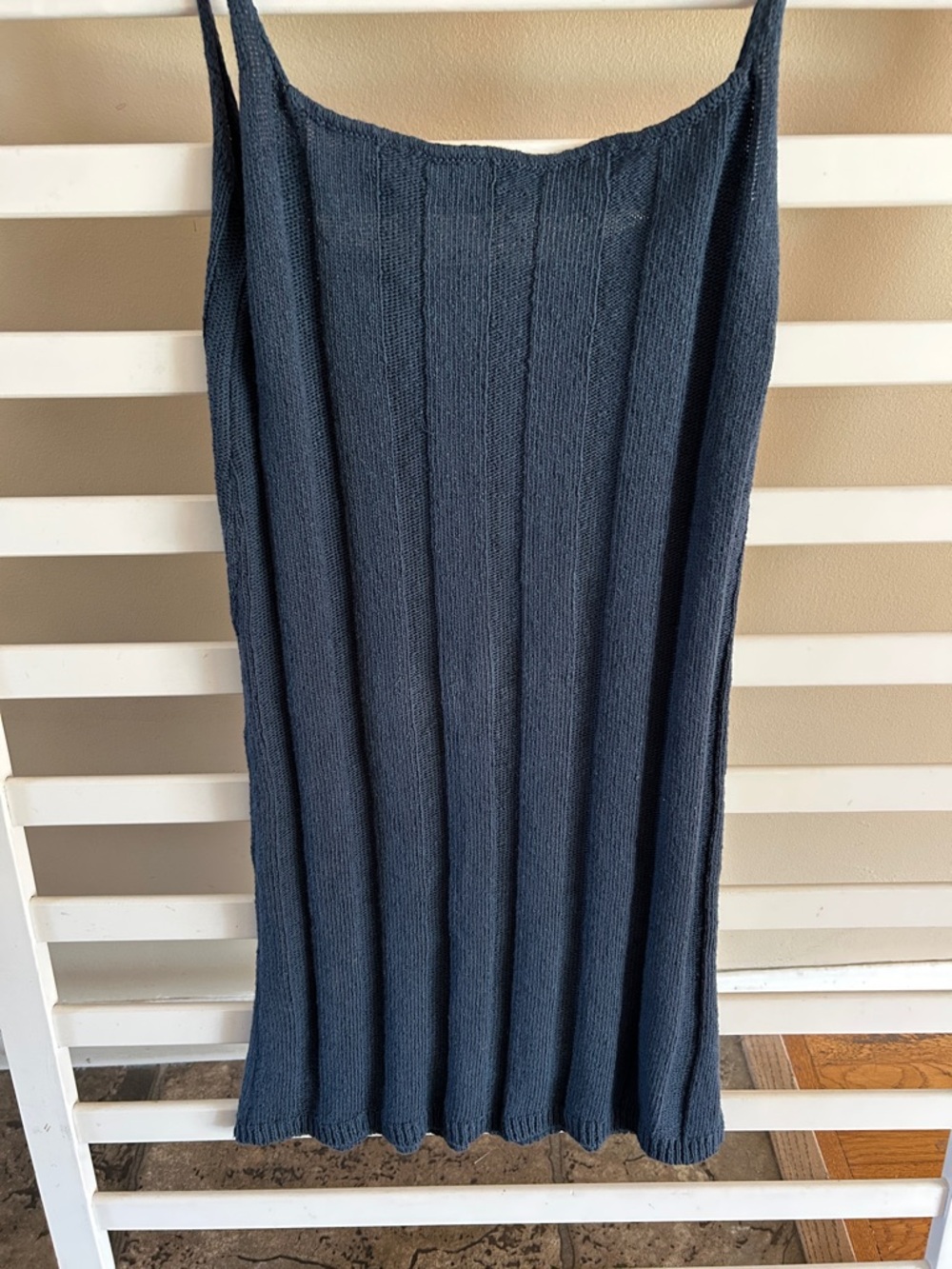 FP BEACH Stellar Ribbed Knit Sleeveless Mini Sweater Dress Blue Small - Picture 5 of 13